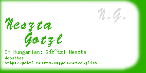 neszta gotzl business card